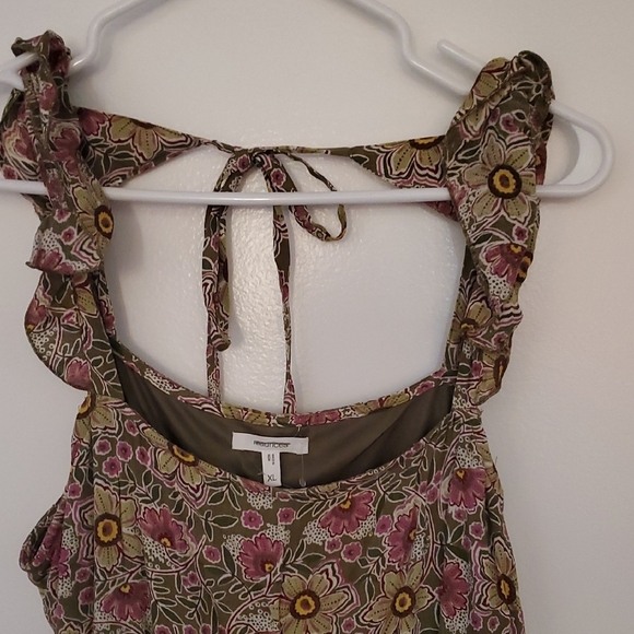 Maurices Floral Lined Midi Dress with Ruffle Straps - Picture 3 of 14